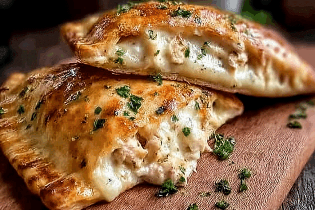 Chicken Alfredo Air Fryer Calzones