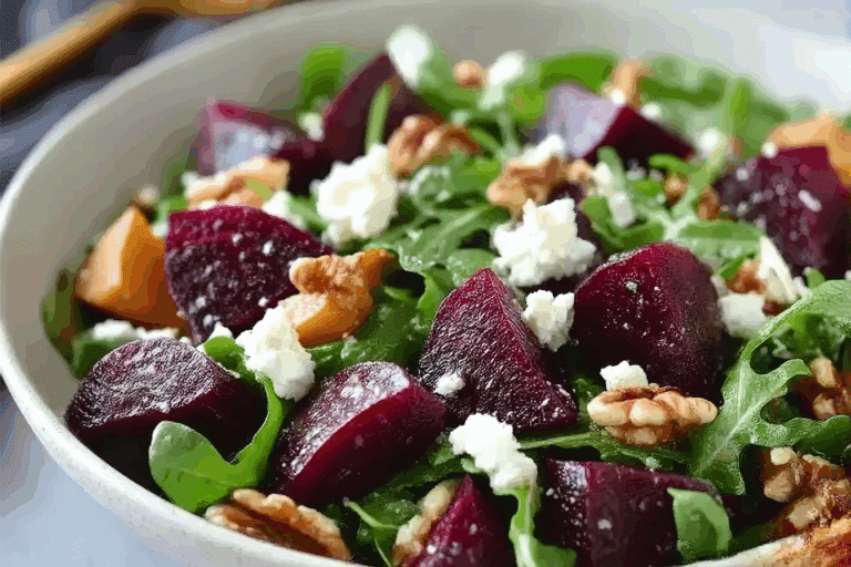 Autumn Glow Salad with Beets, Sweet Potatoes & Feta