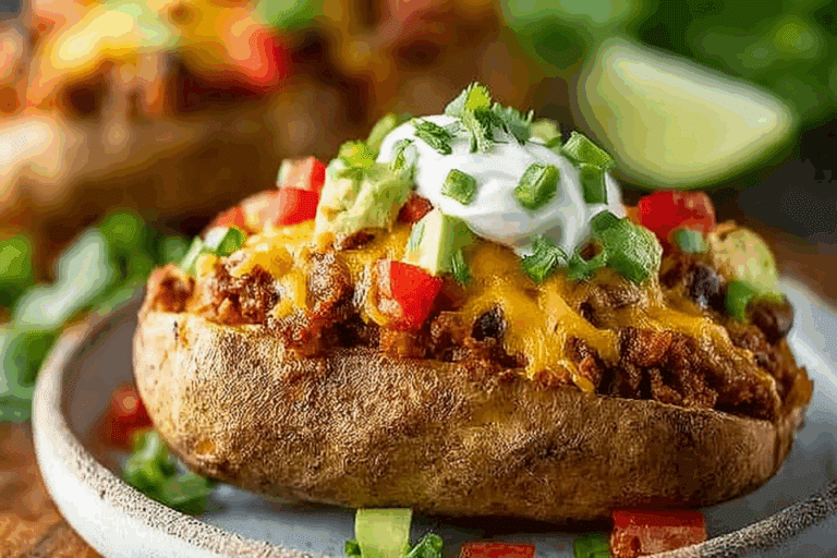 Taco Stuffed Baked Potatoes