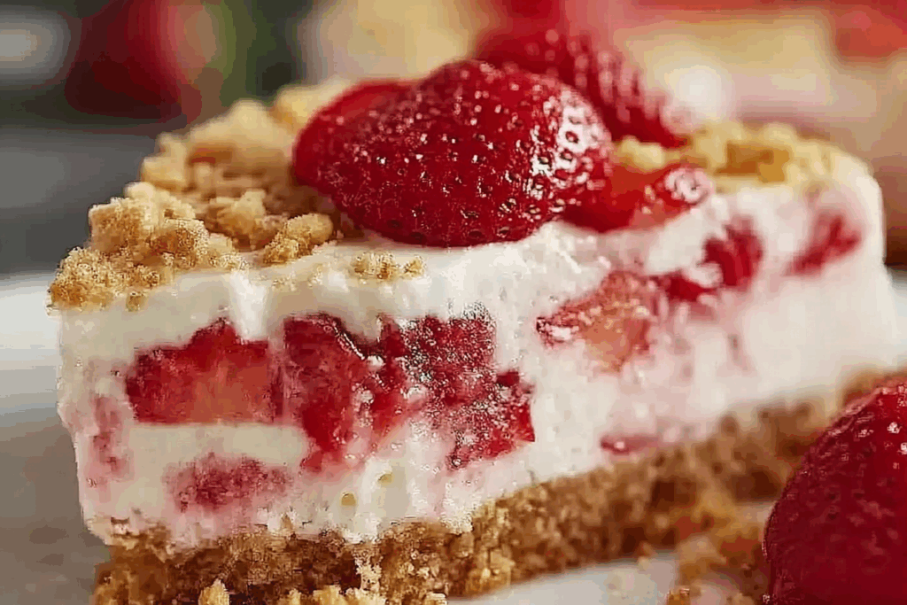 Strawberry Crunch Cheesecake Delight