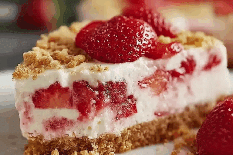 Strawberry Crunch Cheesecake Delight