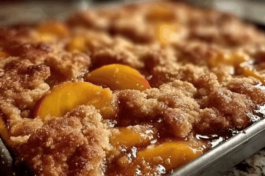 Old Time Oven Peach Cobbler
