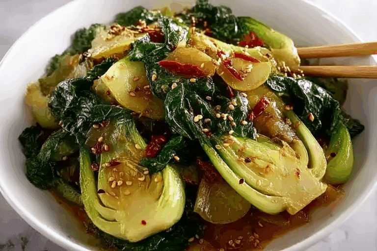 Garlic Ginger Bok Choy Stir-Fry