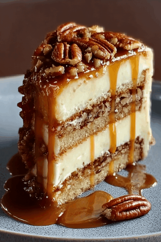 Crème Brûlée Caramel Pecan Cake