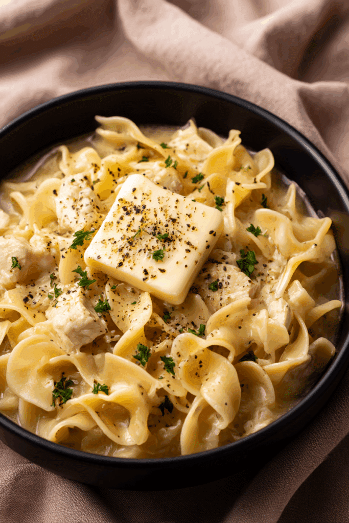 Cassie’s Comforting Chicken & Noodles