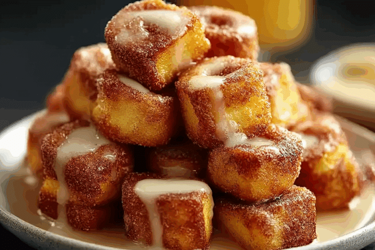 Cinnamon Roll French Toast Bites