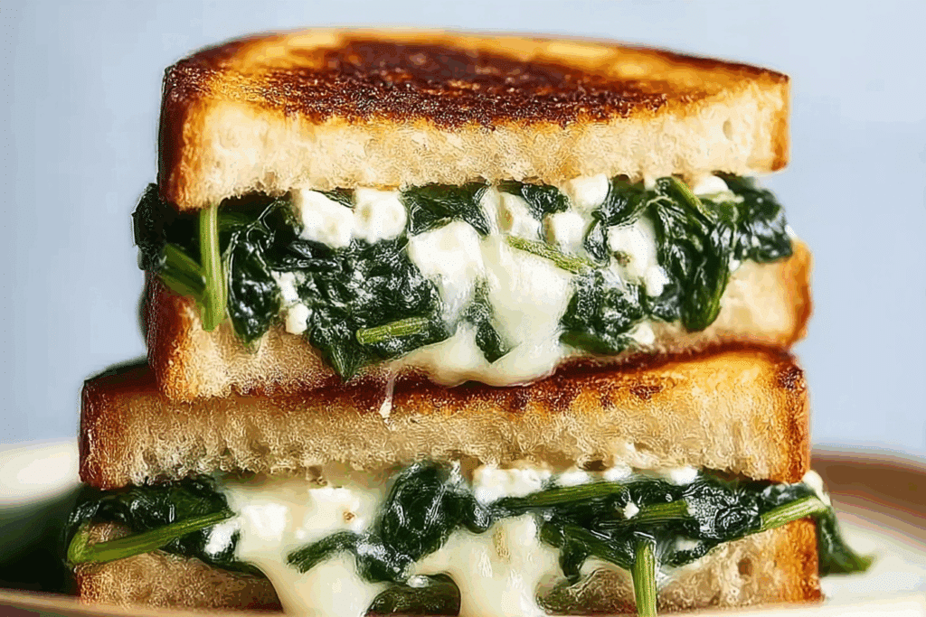 Spinach and Feta Grilled Cheese
