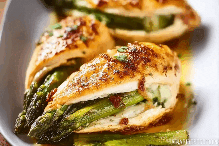 Juicy Chicken Breast Stuffed with Asparagus