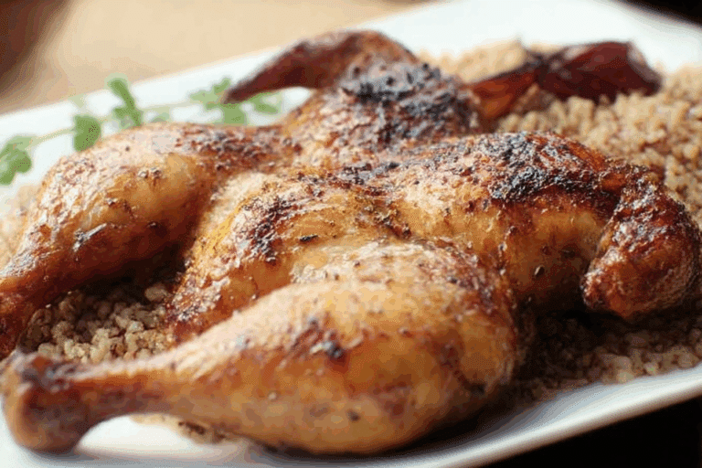 Garlic Soy Grilled Spatchcocked Chicken
