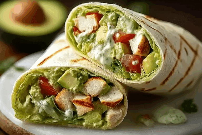 Chicken Avocado Ranch Burritos