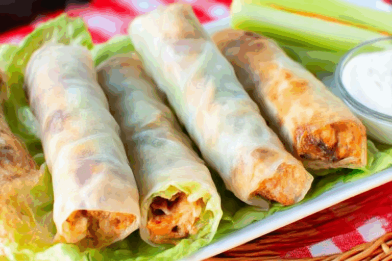 Buffalo Chicken Spring Rolls