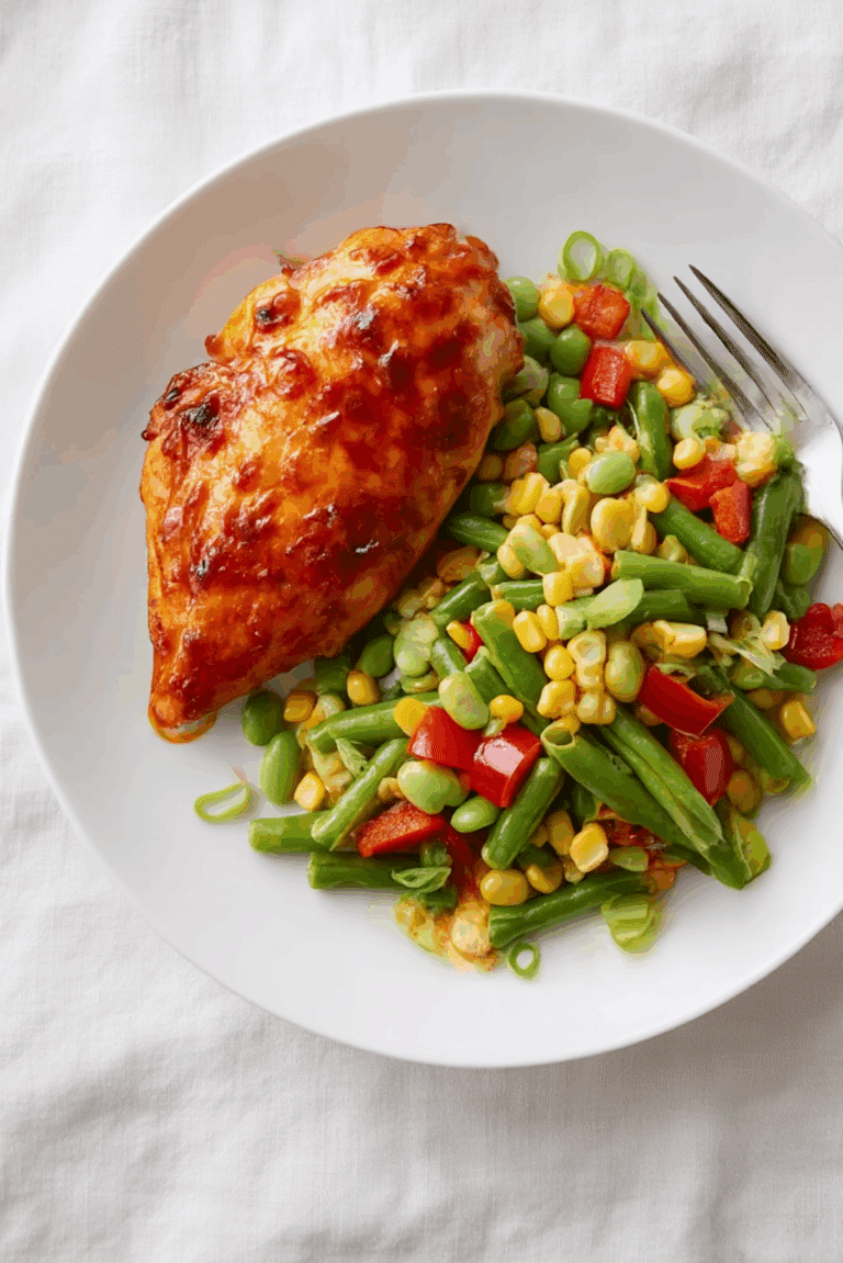 Barbecue Chicken with Succotash