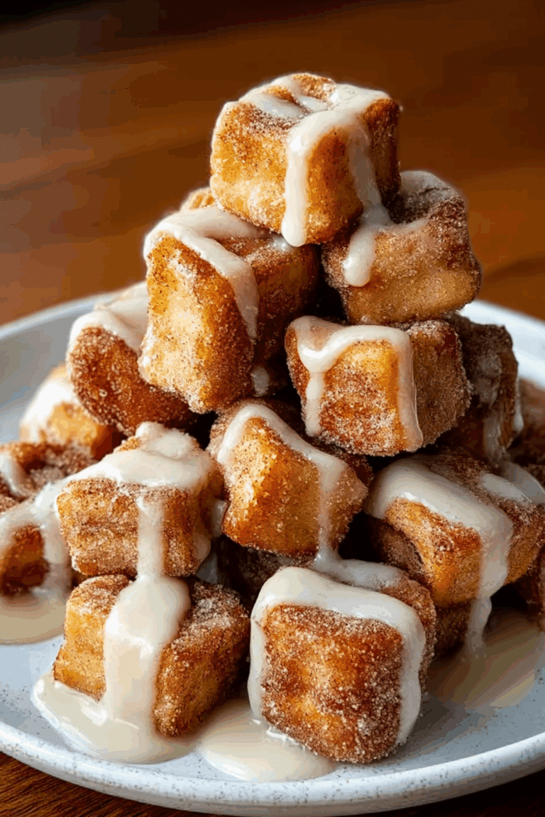 Cinnamon Roll French Toast Bites