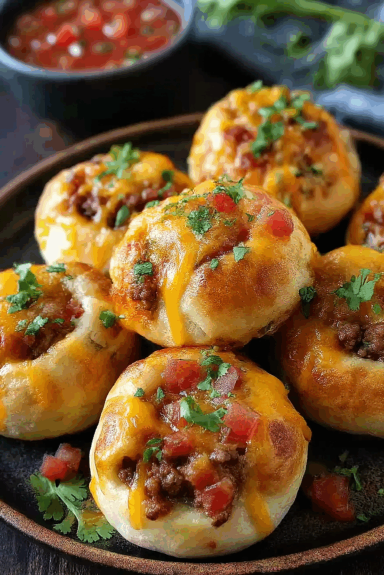 Air Fryer Cheesy Taco Bombs