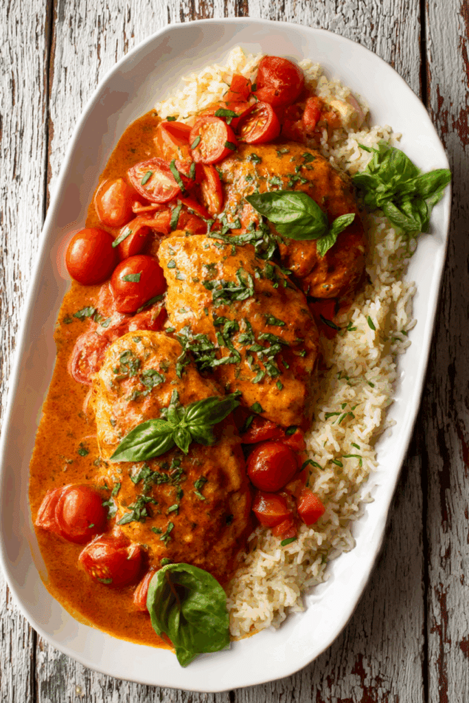 Basil Tomato Butter Chicken