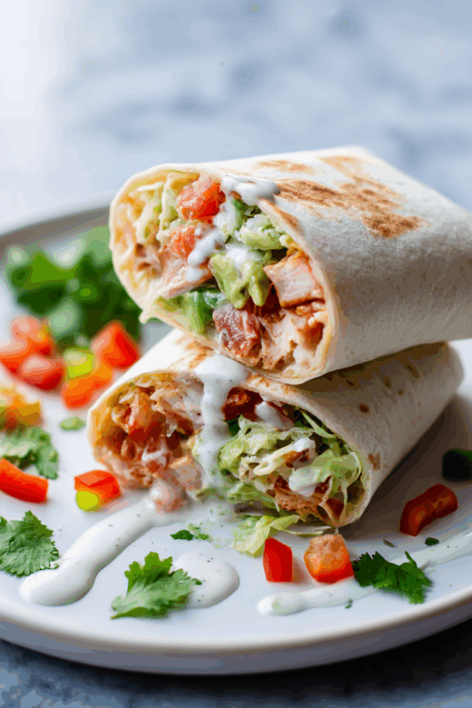 Chicken Avocado Ranch Burritos