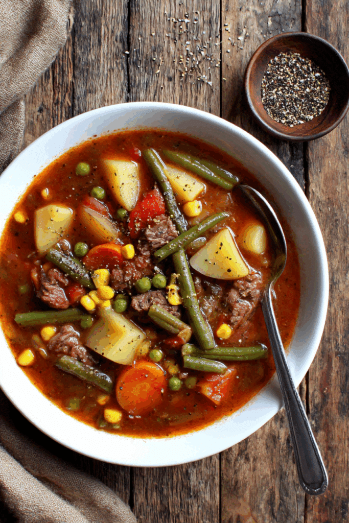 Homestyle Beef and Veggie Soup