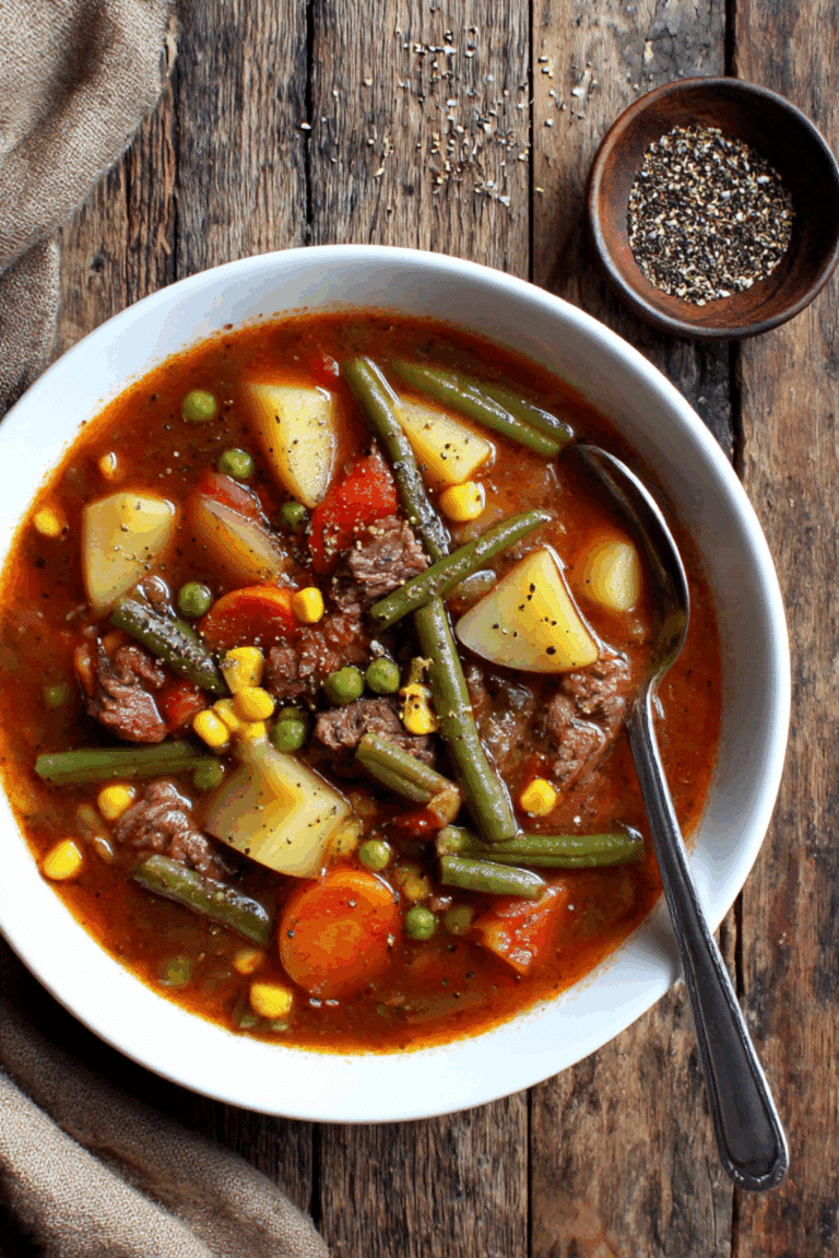 Homestyle Beef and Veggie Soup