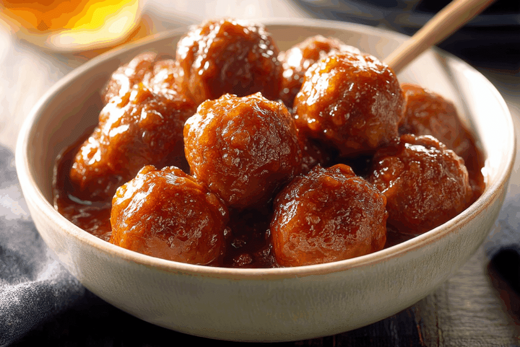 Meatballs in Honey Buffalo Sauce