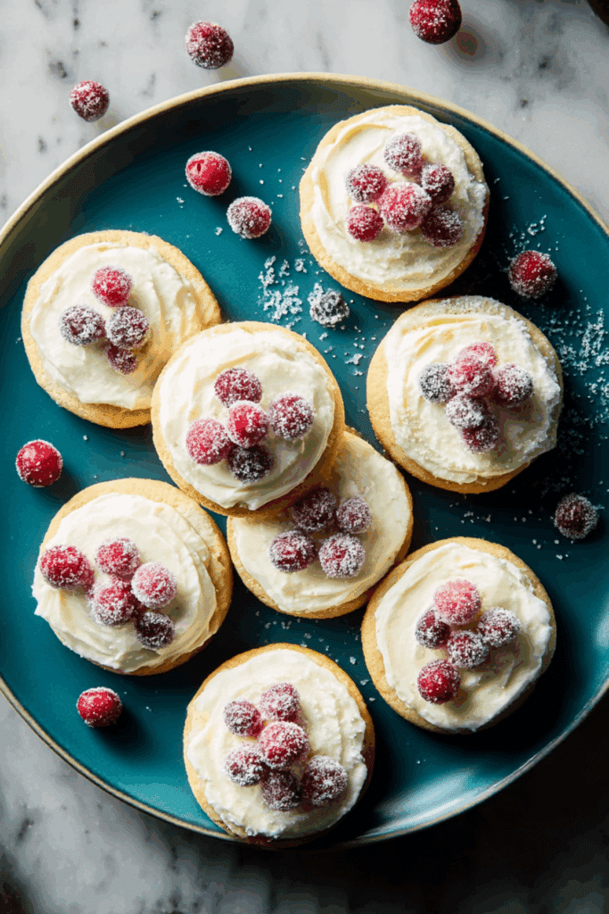 Frosted Sugared Cranberry Cookies