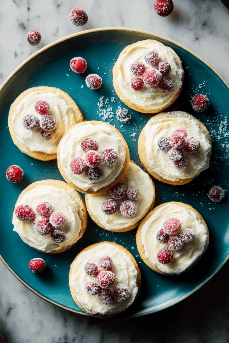 Frosted Sugared Cranberry Cookies