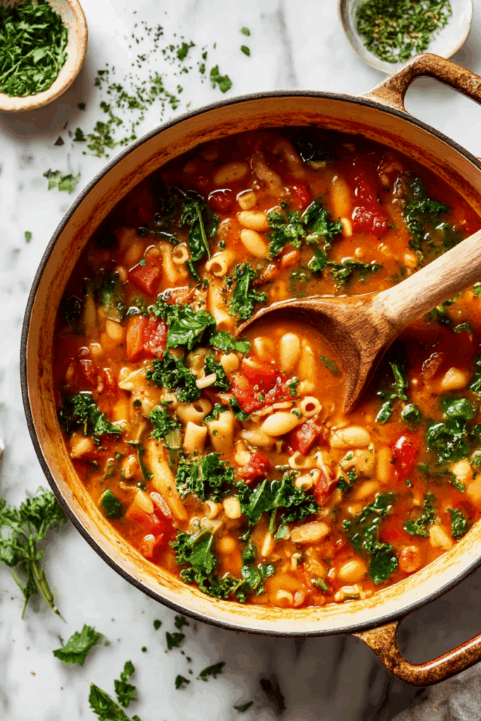 Carrot Soup with Carrot Top Pesto