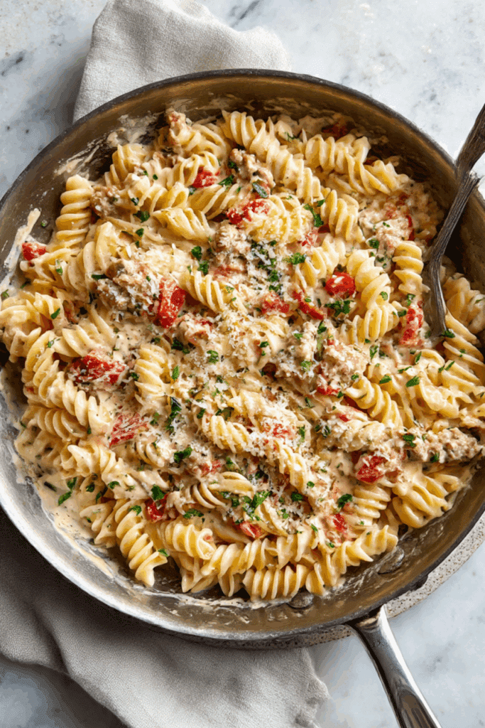 Creamy Rotel Pasta With Sausage