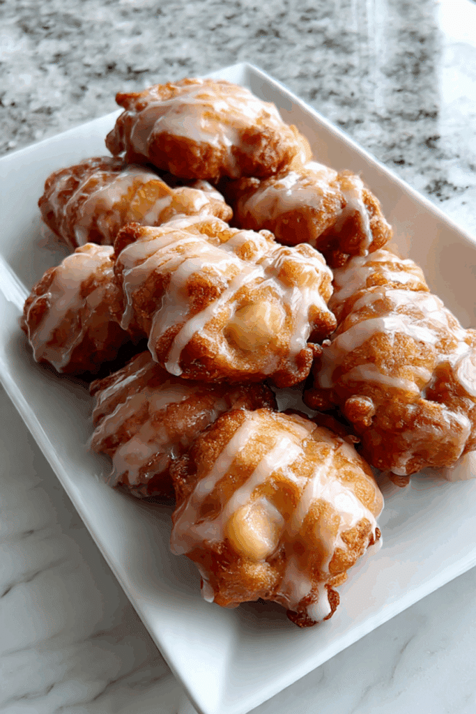 Warm Baked Apple Fritters