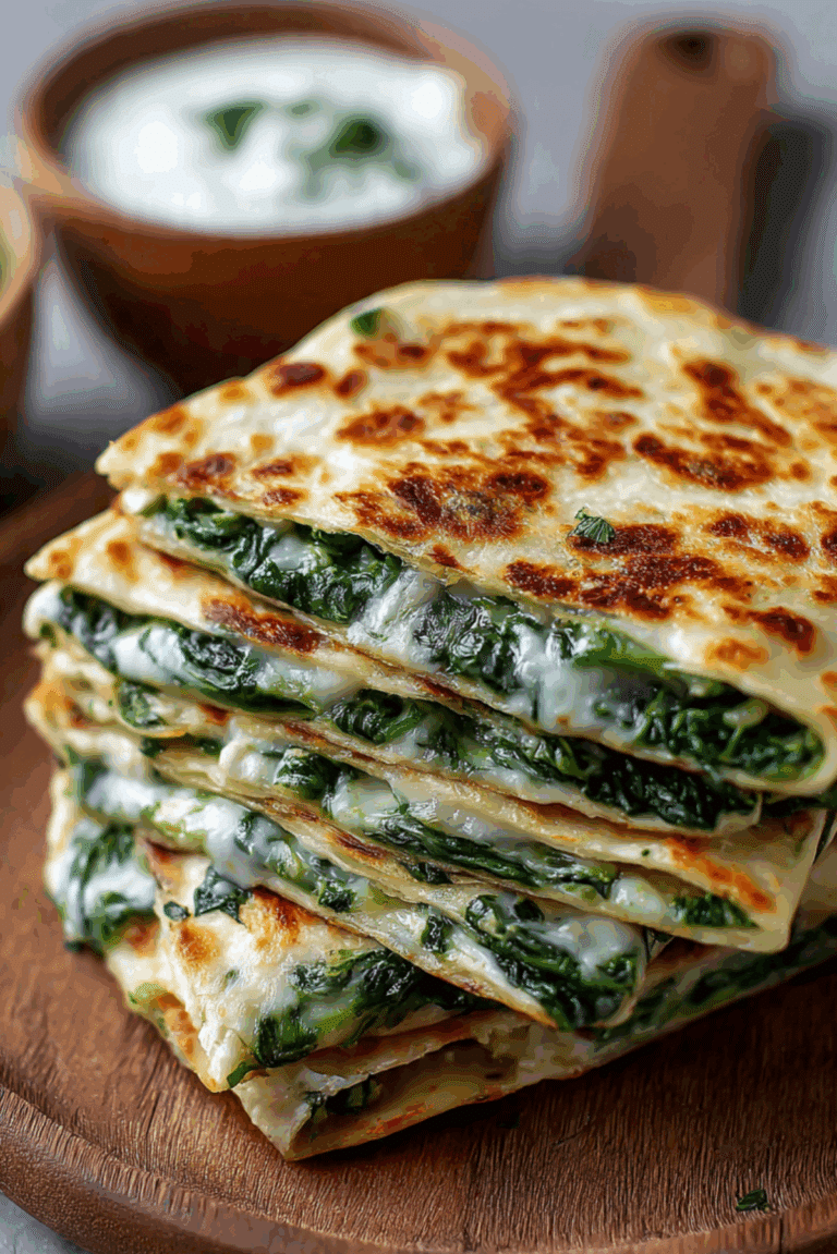 Spinach and Feta Quesadillas