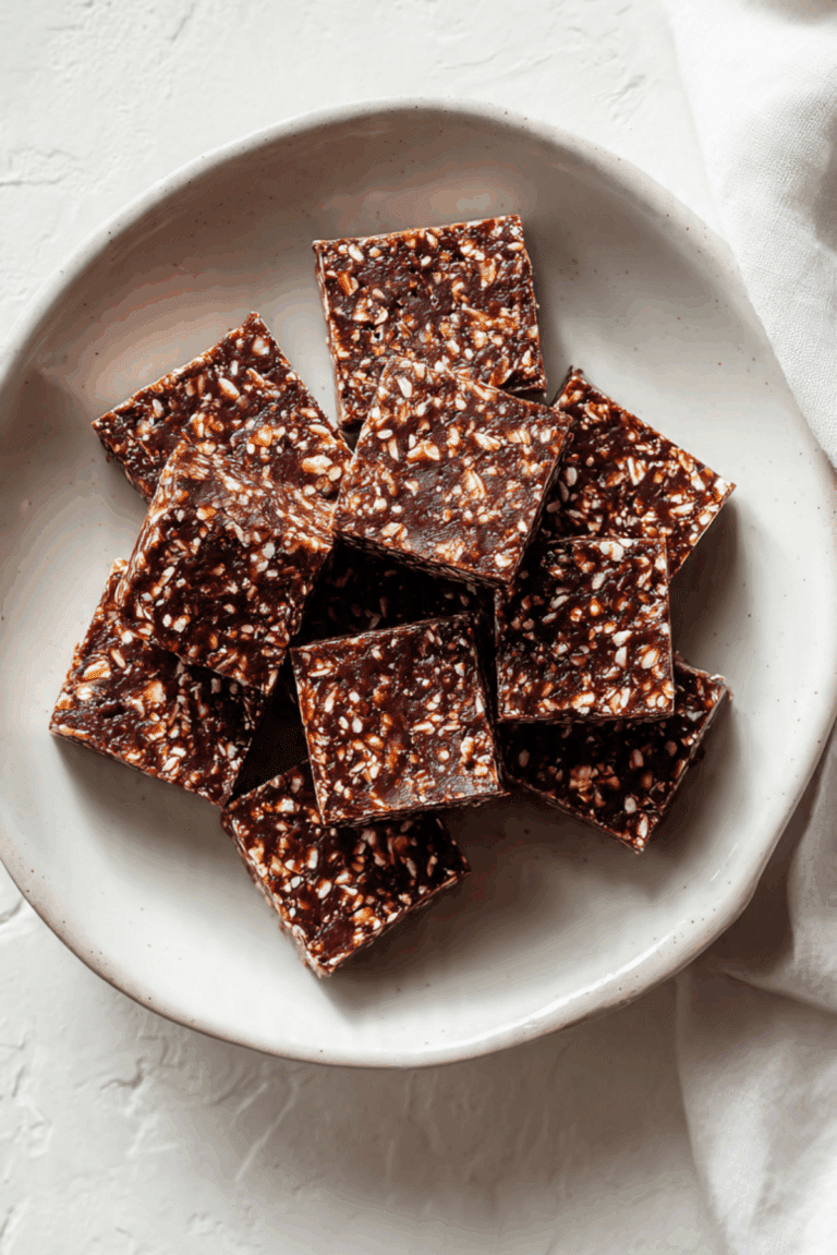 No-Bake Chocolate Oat Bars