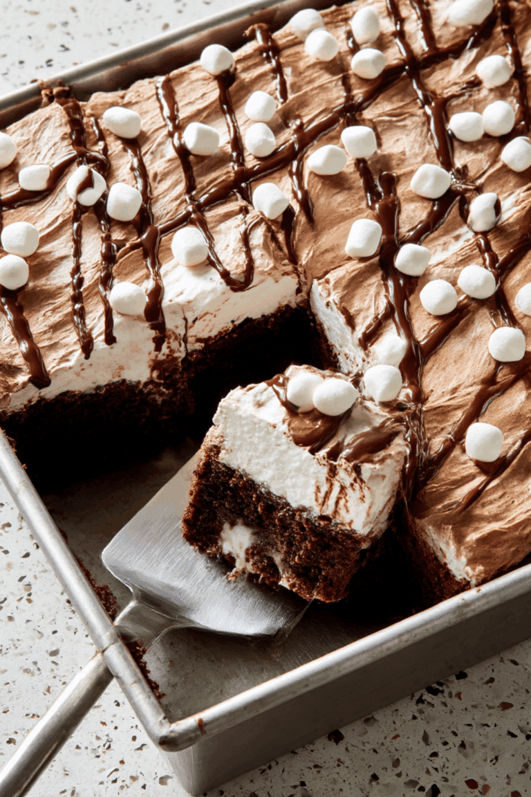 Hot Chocolate Poke Cake