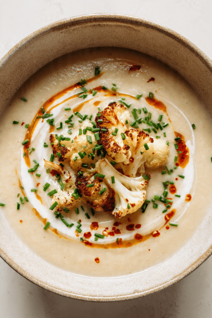 Velvety Cream of Cauliflower Soup