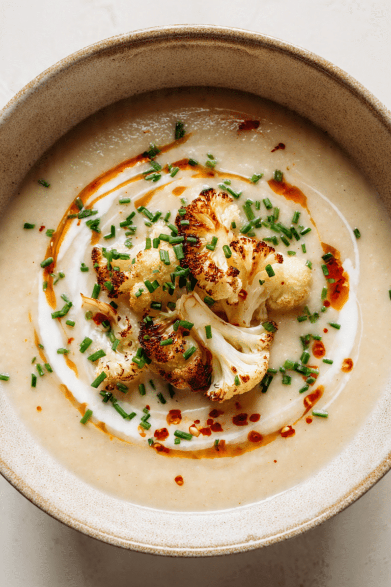 Velvety Cream of Cauliflower Soup
