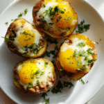 Hearty Sausage and Egg Stuffed Potatoes