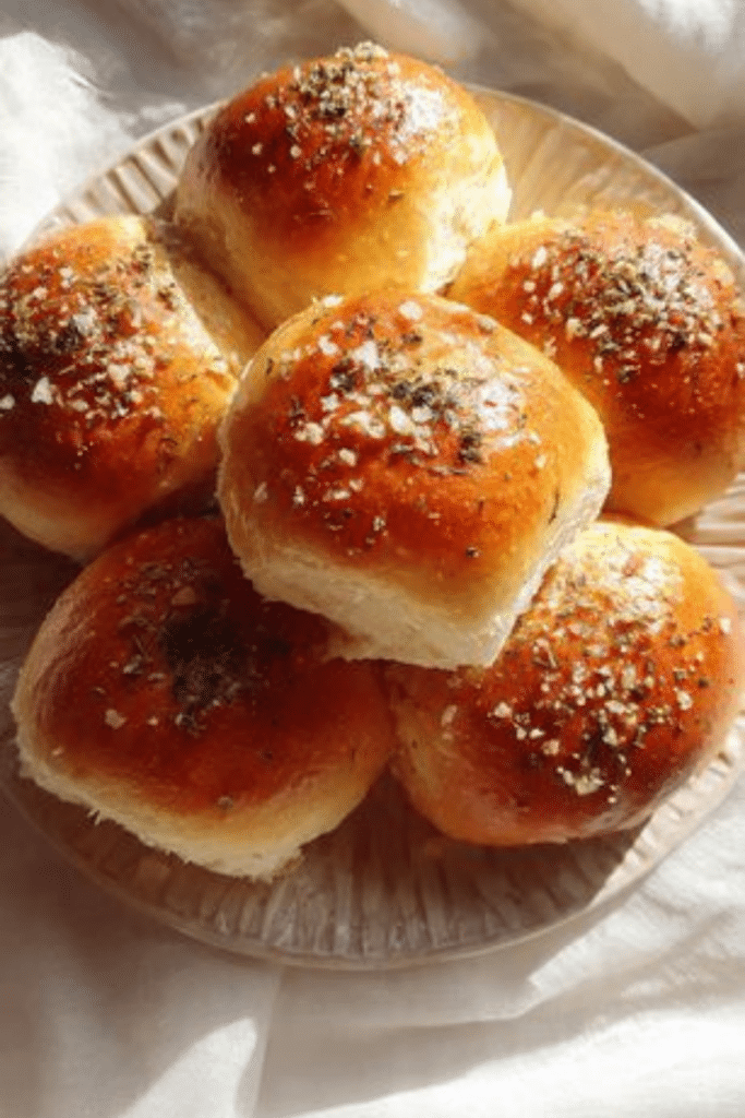 Fluffy Potato Rolls with Caraway Salt