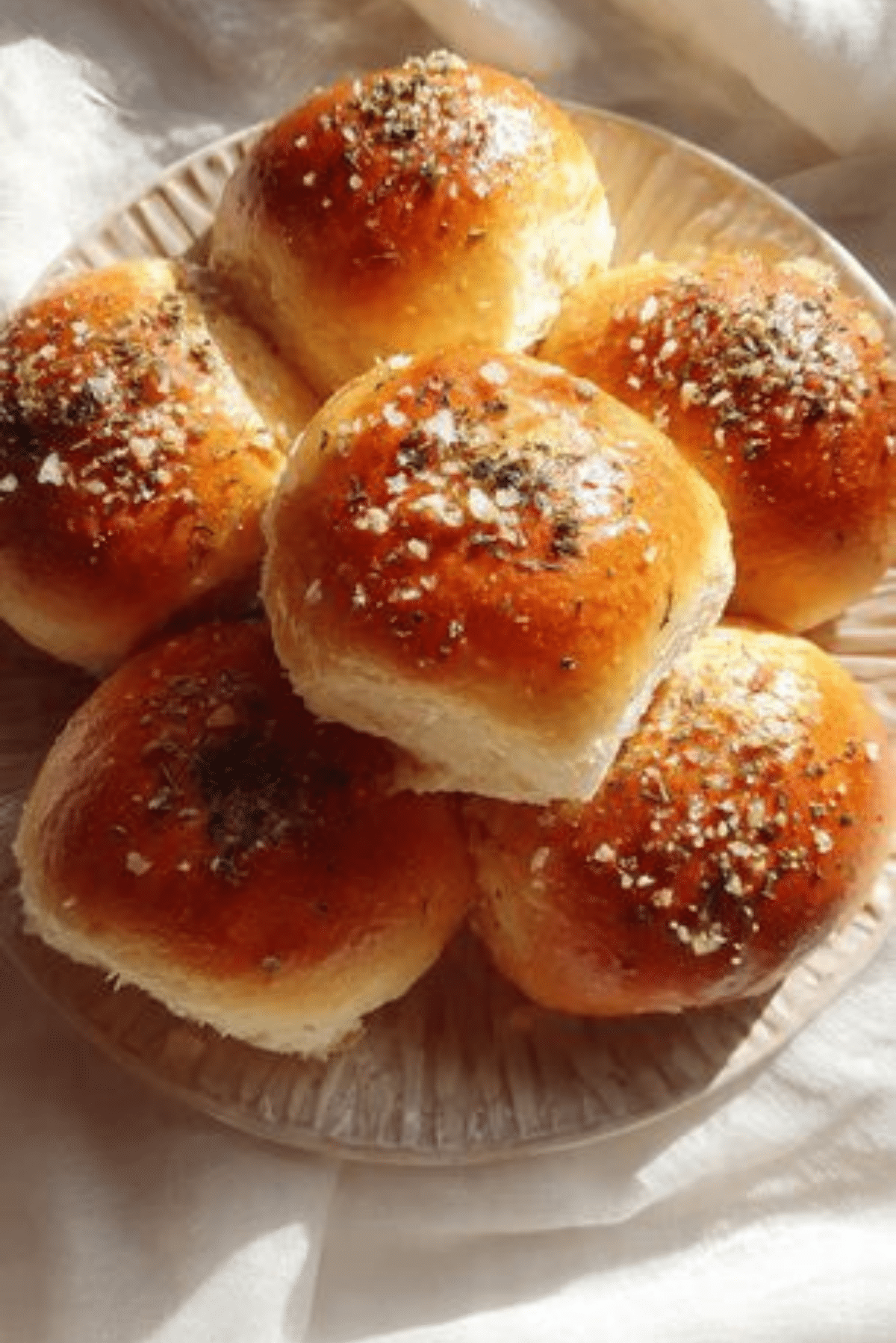 Fluffy Potato Rolls with Caraway Salt
