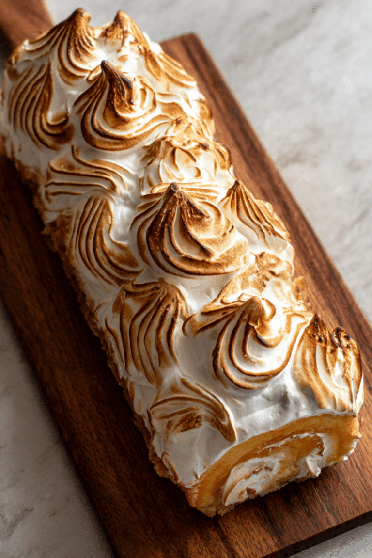Lemon Meringue Roll Cake