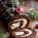 Chocolate Raspberry Yule Log