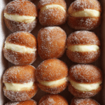 Soft and Fluffy Vanilla Cream Donuts