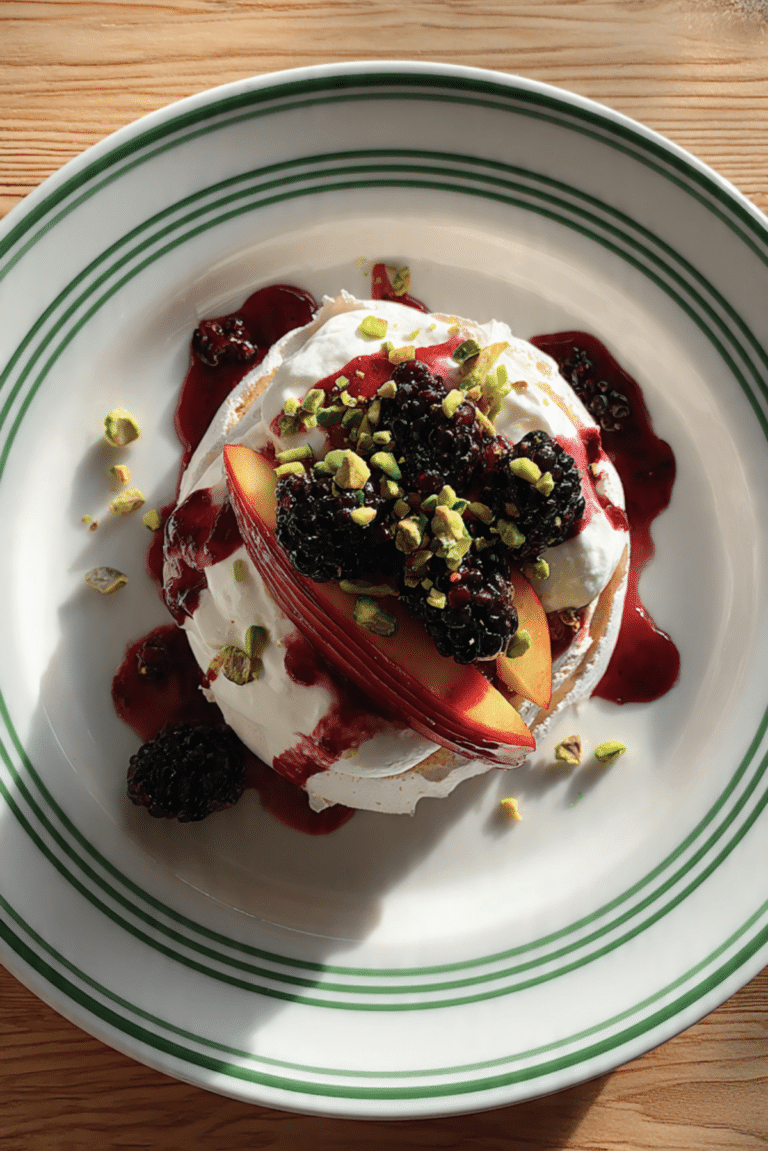Blackberry Pavlovas