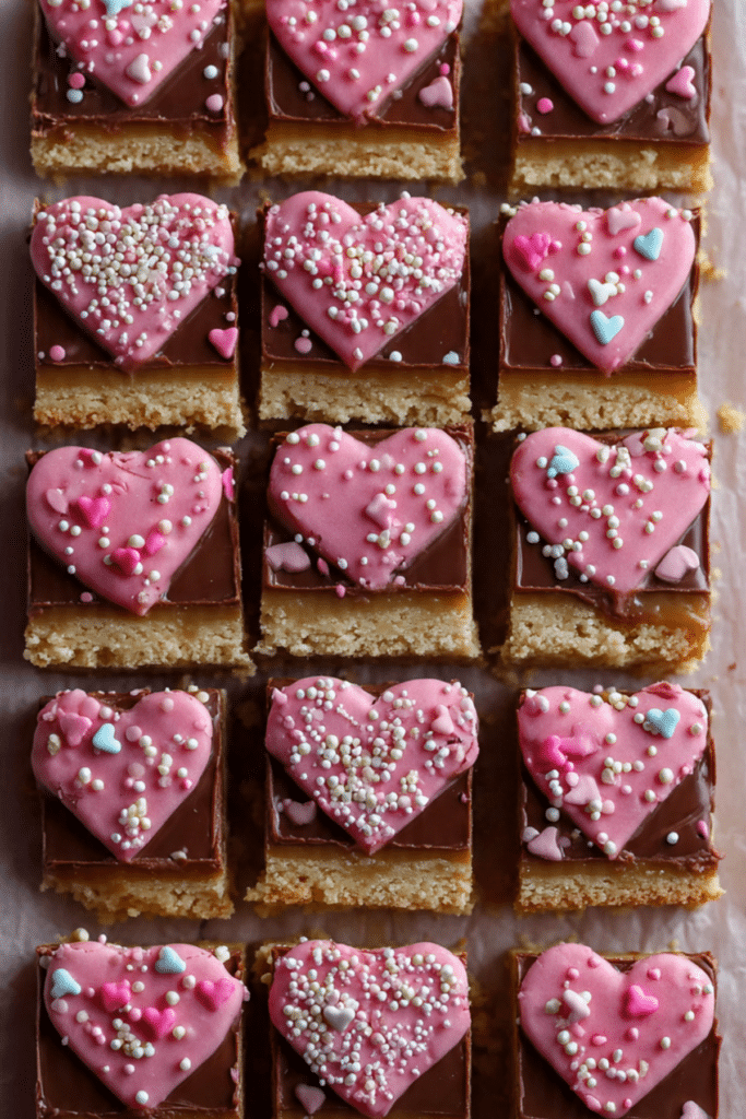 Valentine Millionaire Cookie Bars