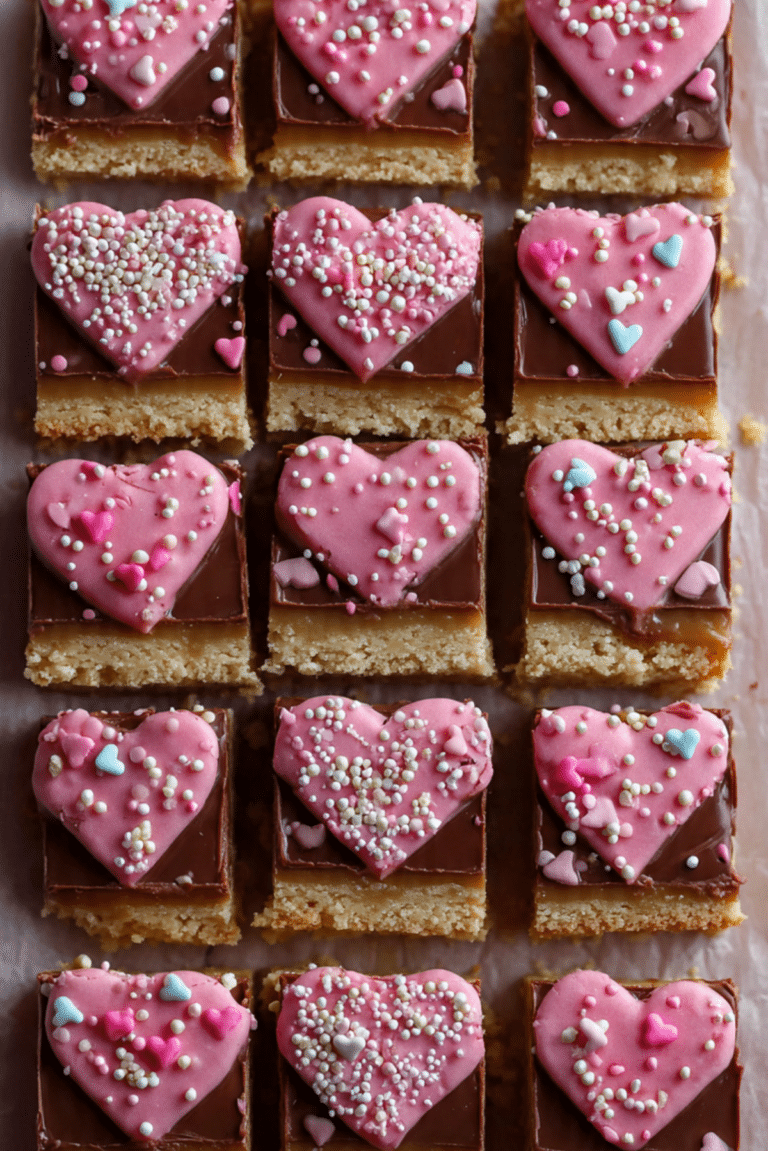 Valentine Millionaire Cookie Bars