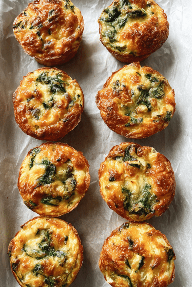 Cheesy Spinach Egg Biscuits