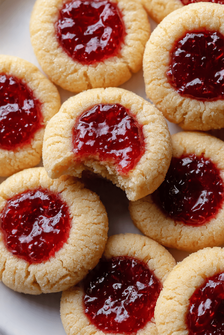 Raspberry Thumbprint Cookies