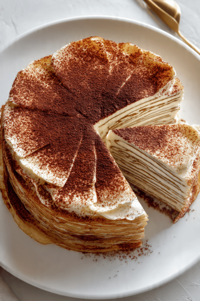 Tiramisu Crepe Cake