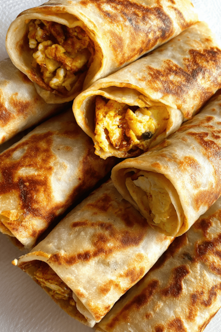 Crispy Egg Paratha Wraps Recipe