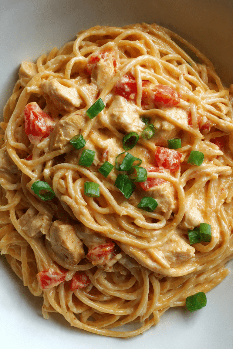 Crockpot Chicken Spaghetti