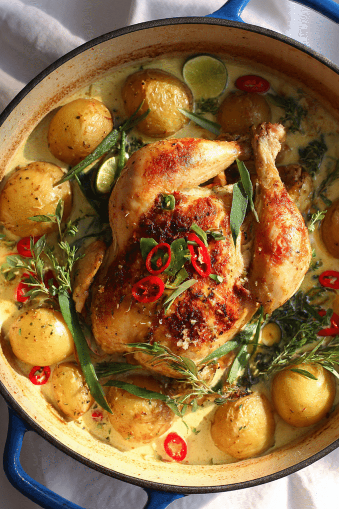 Pot Roasted Coconut Chicken