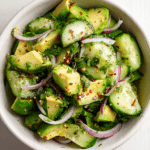 Avocado Cucumber Salad with Lemon & Herbs