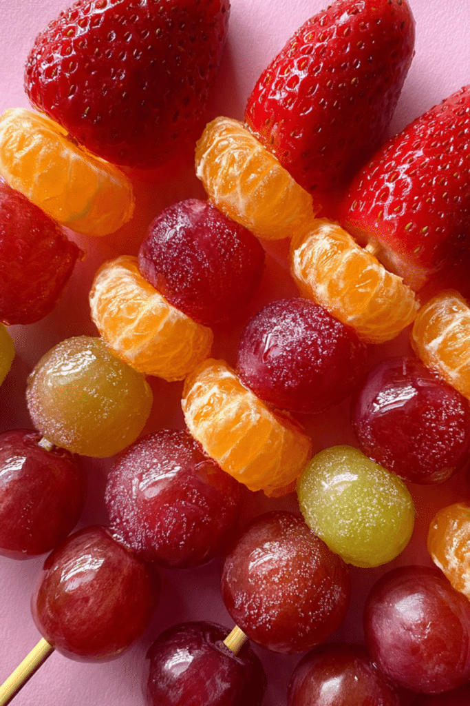 Candied Fresh Fruit Skewers
